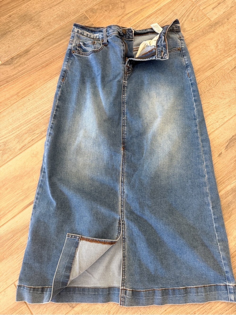 FRYE & Co. Women’s Jean Denim boot skirt cowgirl boho western ranch SZ S 4 - Picture 3 of 7